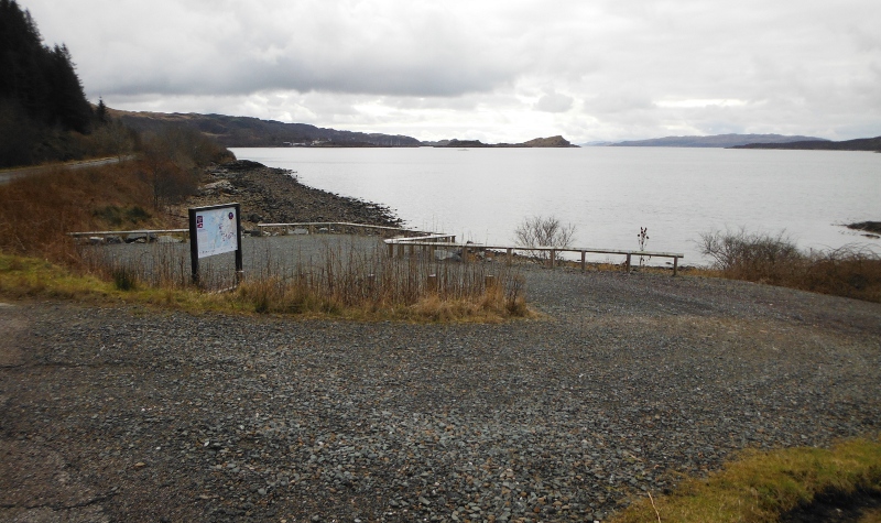  the car park at Arduaine 