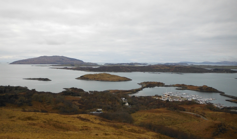  looking out over numerous islands in the Firth of Lorne 