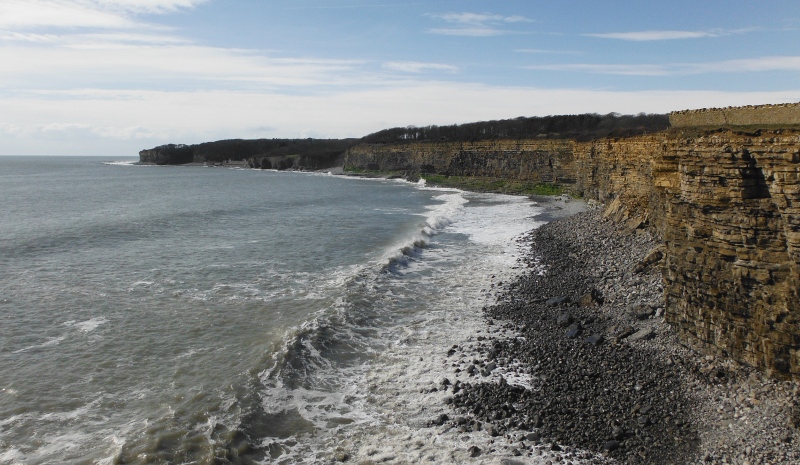  looking back along the cliffs 