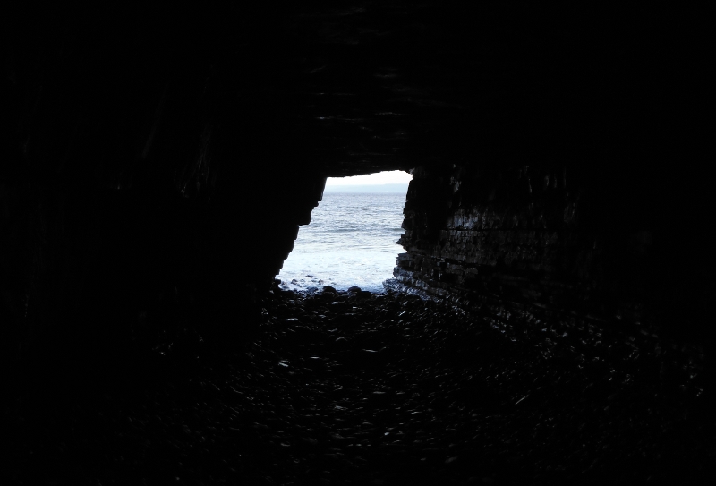  looking out of one of the caves 