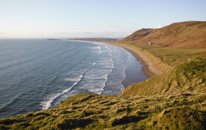  looking down to Rhossili Bay