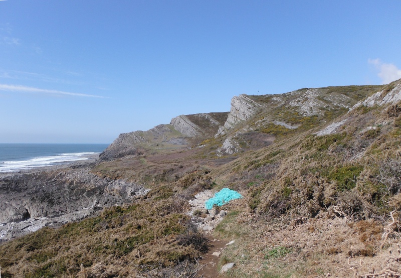  looking along the cliffs