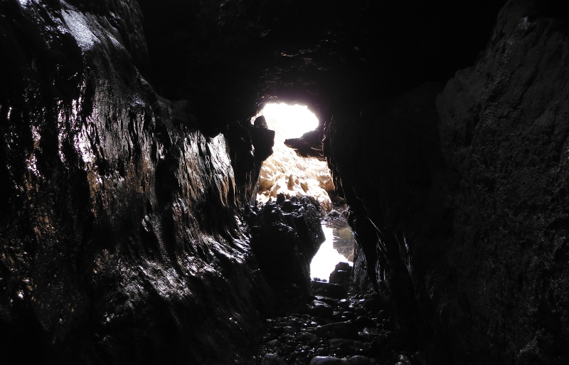  looking out from the cave