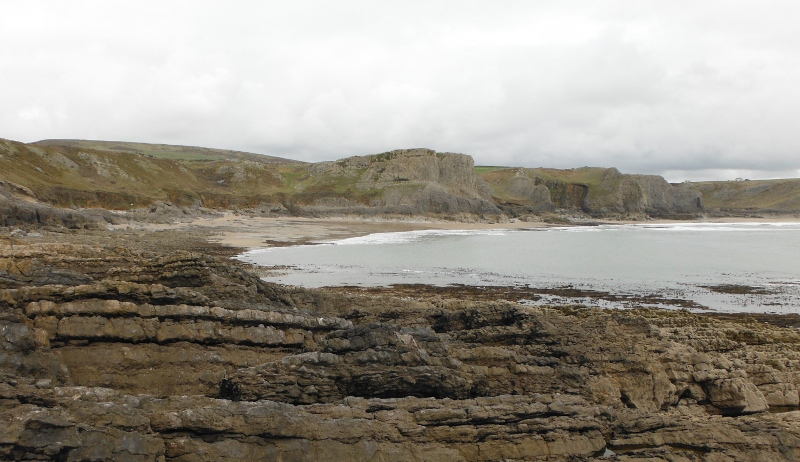  looking over the rest of the rocks into Mewslade Bay 