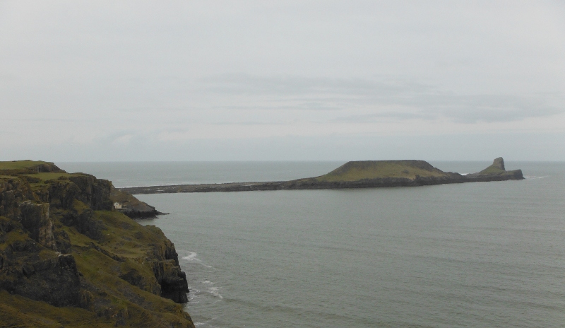  looking down the side of the peninsula towards Worms Head 