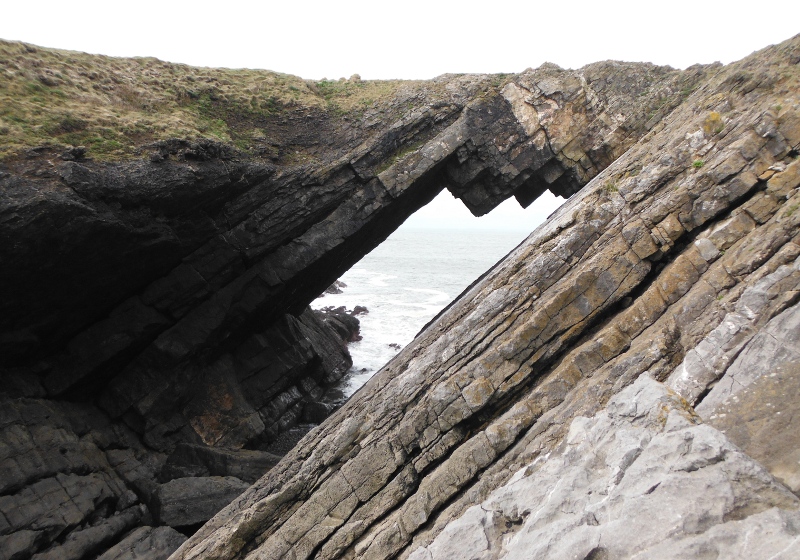  looking up at Devils Bridge 