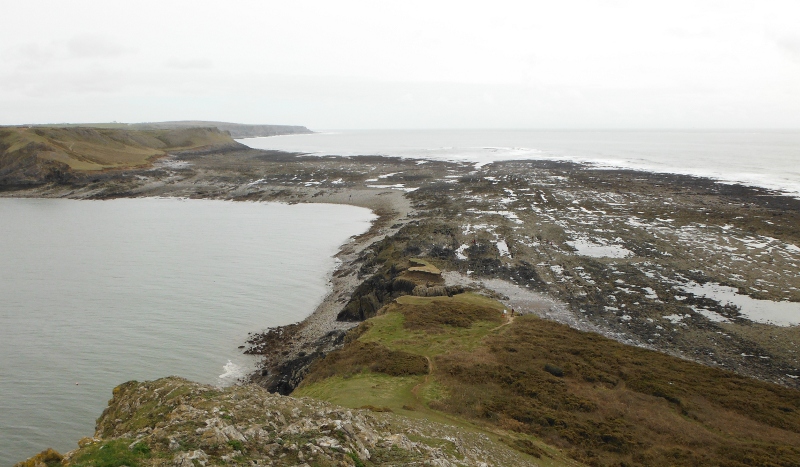  looking back across the inner causeway to the mainland