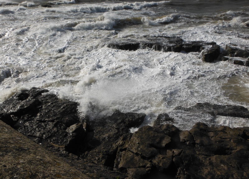  the rocks just outside the sea wall 