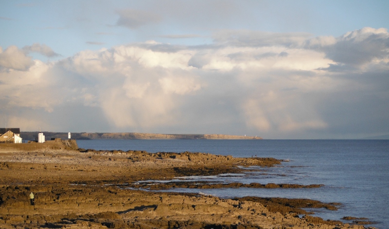  looking across to the storm beyond the Ogmore cliffs 