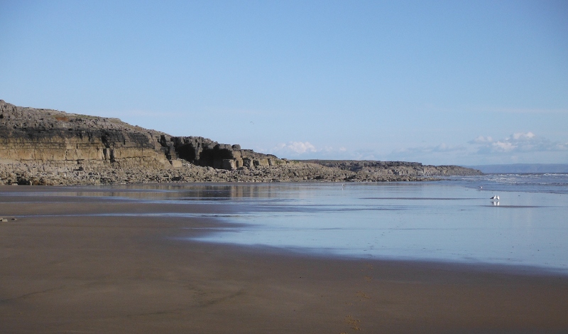  the cliffs at the bottom end of Rest Bay 