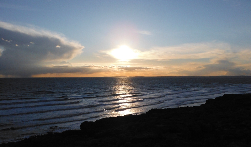  the low sun over the Gower 