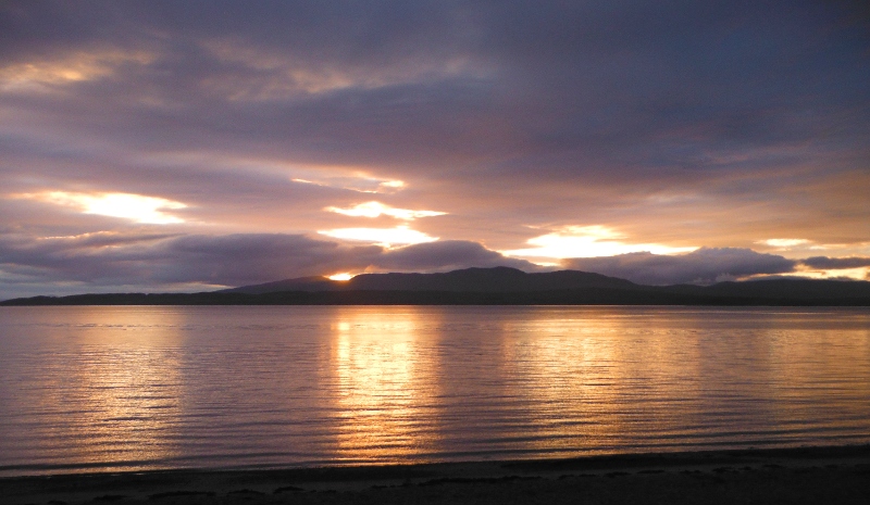  the sunset over Kingairloch 