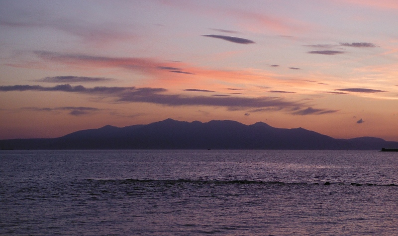  the colouring over Arran  