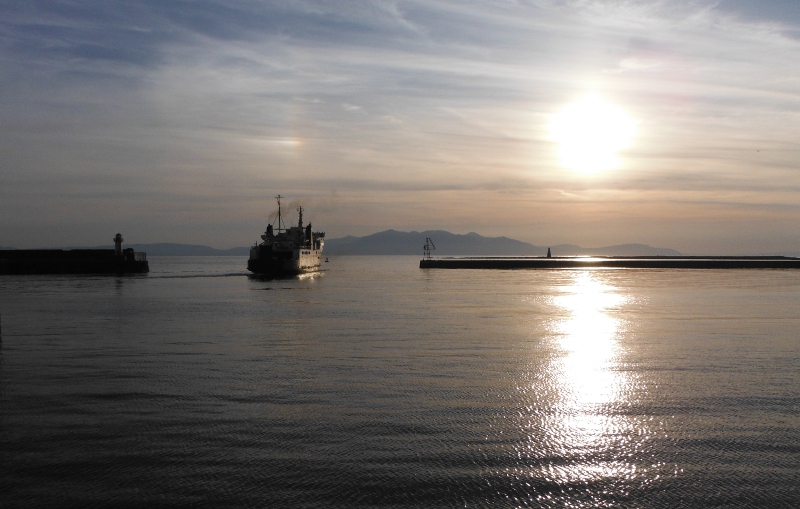  the ferry heading away 