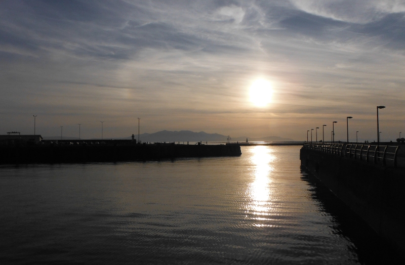  looking out through the harbour 