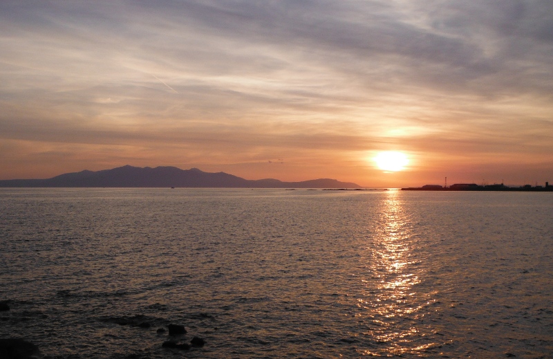  the setting sun beyond Ardrossan 