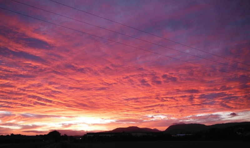  the bright red sunset 