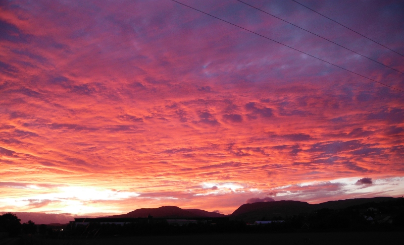  the bright red sunset 