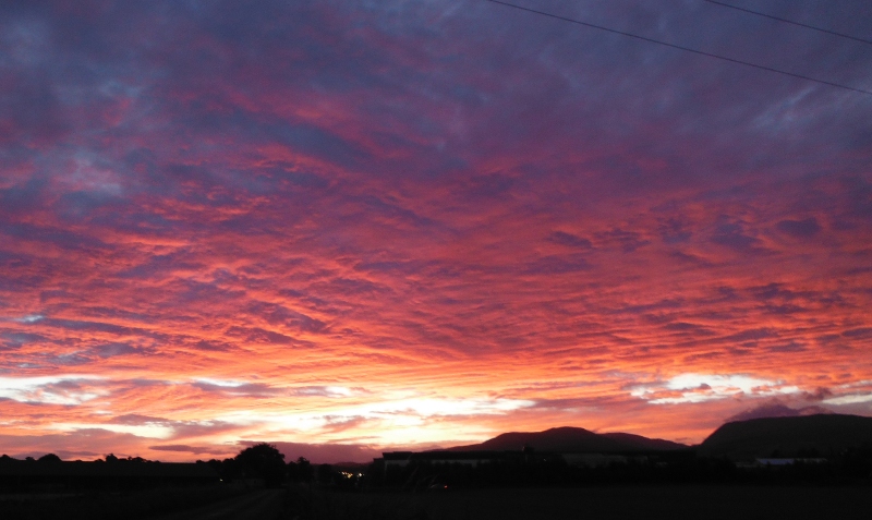  the bright red sunset 