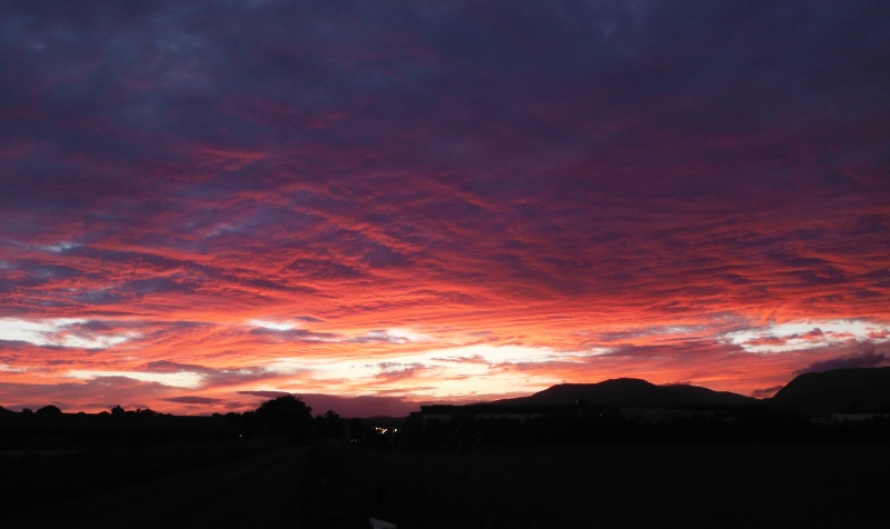  the bright red sunset 