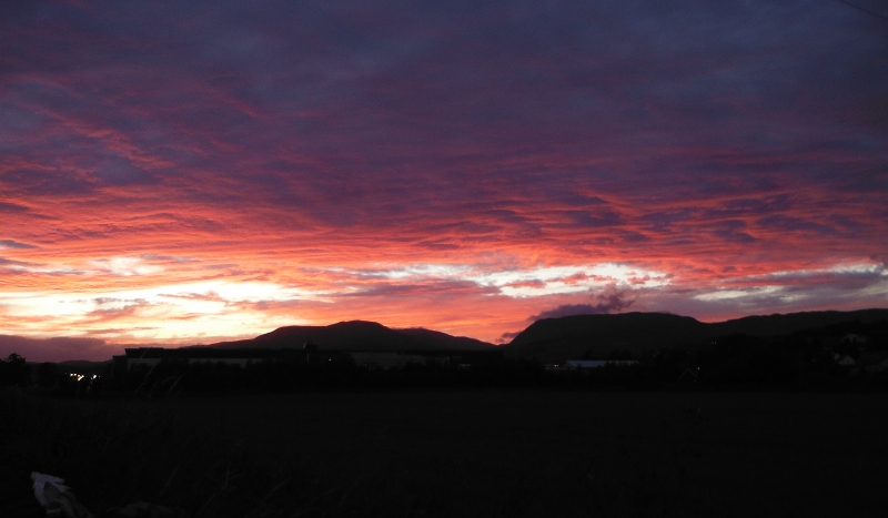  the bright red sunset 