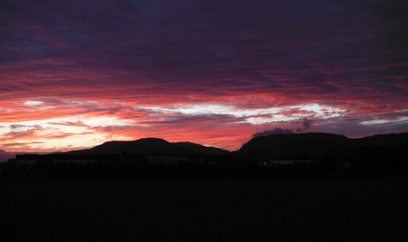  the bright red sunset 