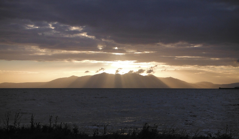  streaks of sunshine over Arran 