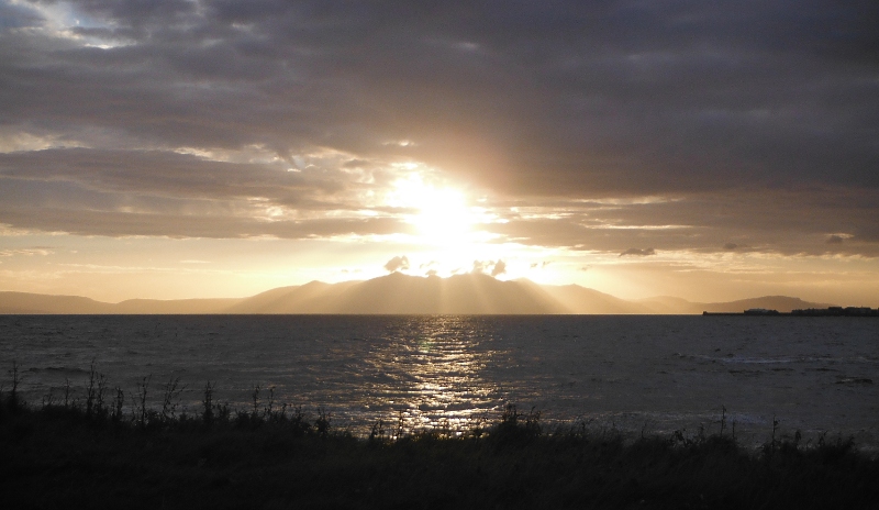  streaks of sunshine over Arran 