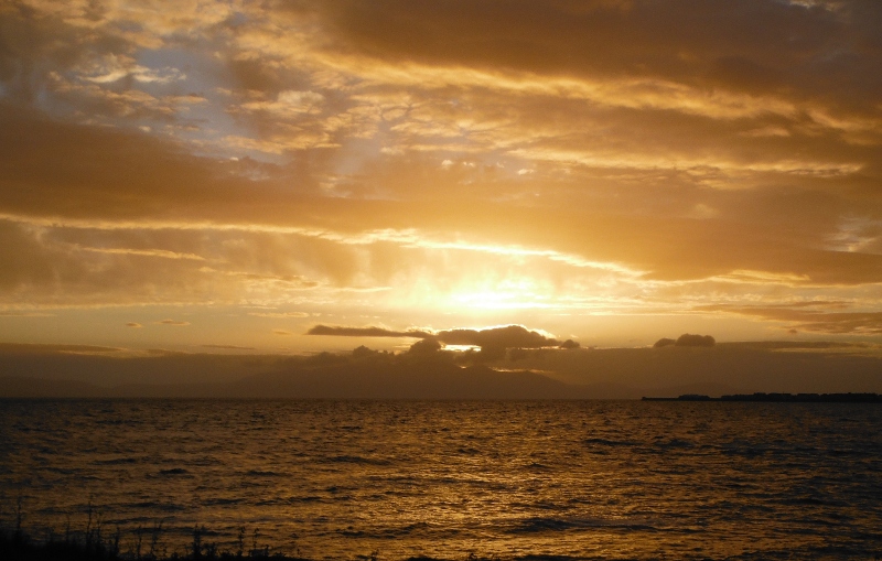  the sunset over Arran 