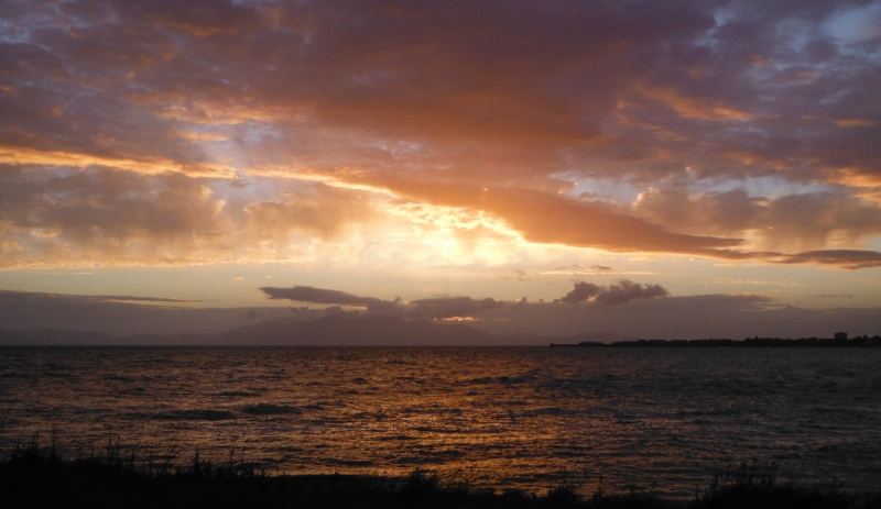  the sunset over Arran 