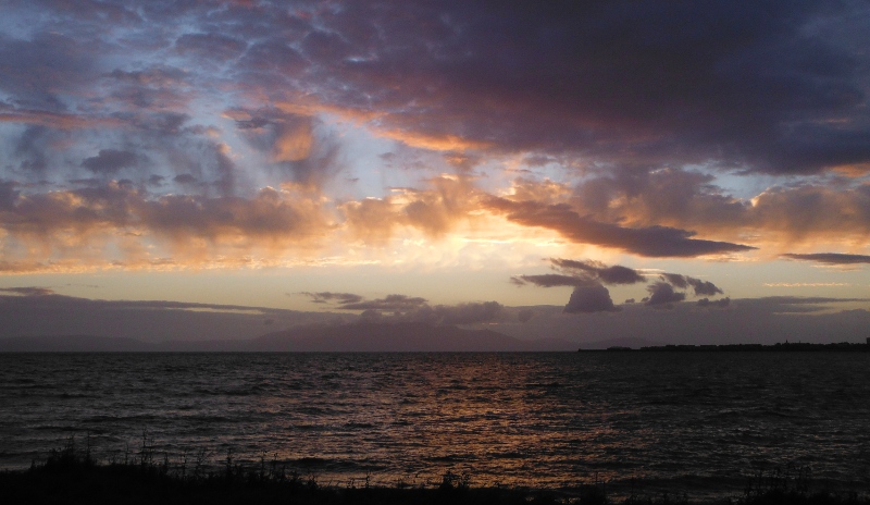  the sunset over Arran 