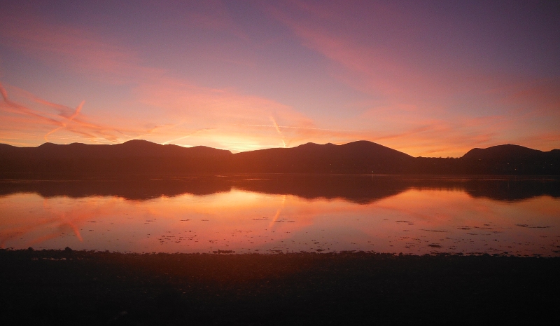  the sunrise across the Menai Straits 