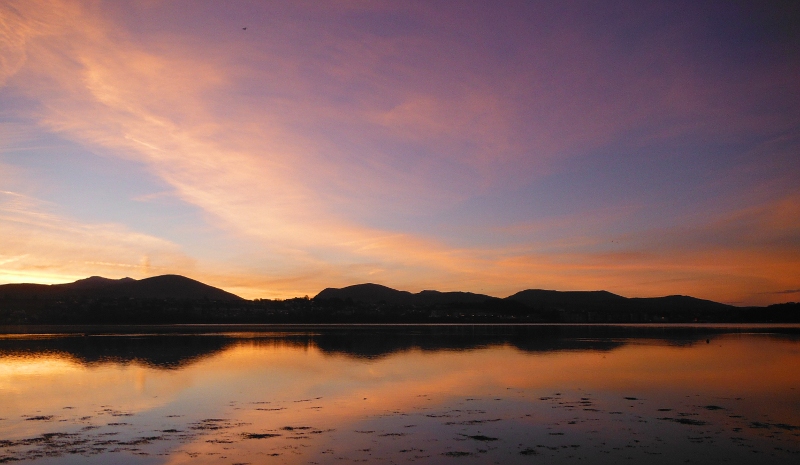  the sunrise across the Menai Straits 