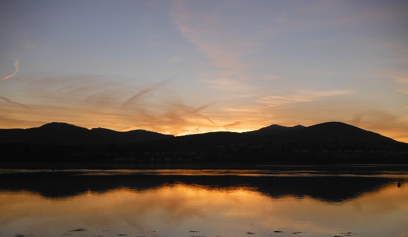  the sunrise across the Menai Straits 