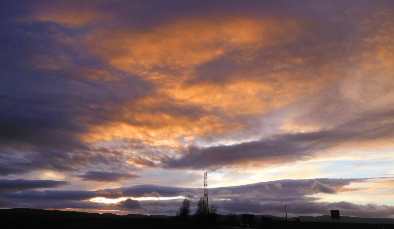  the sunset up on Shap Fells 