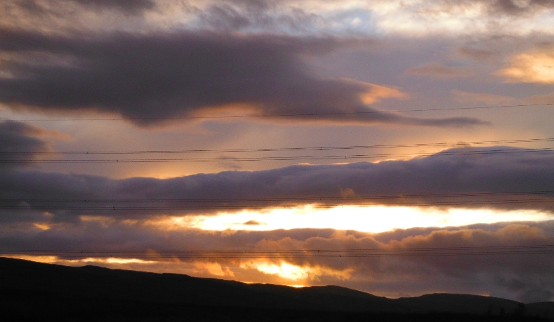  the sunset up on Shap Fells 