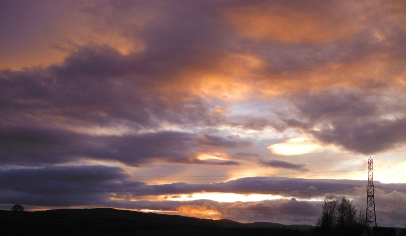  the sunset up on Shap Fells 