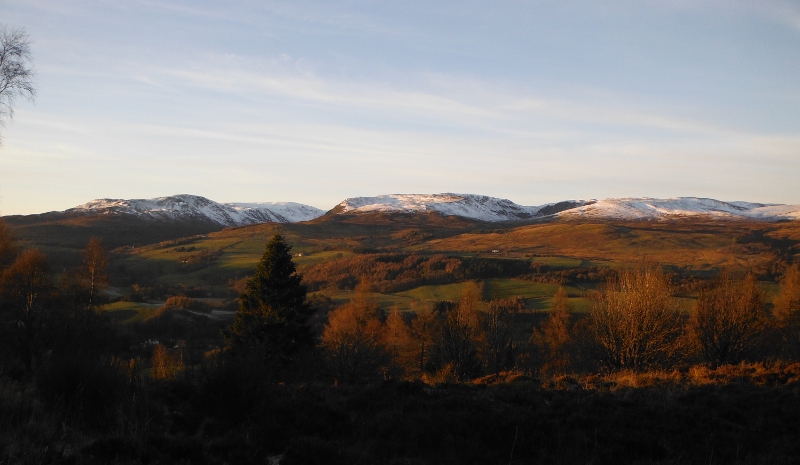  the Turret hills catching the last of the sunshine 