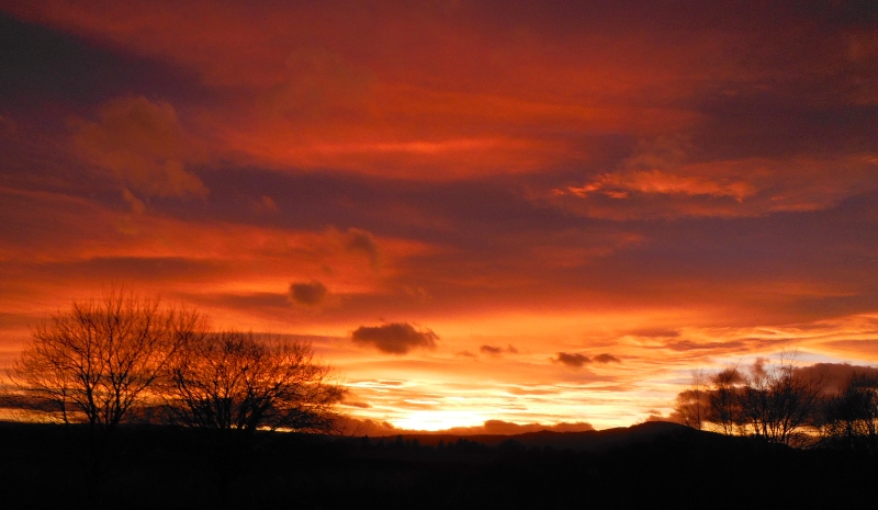  the sunset from along the road 