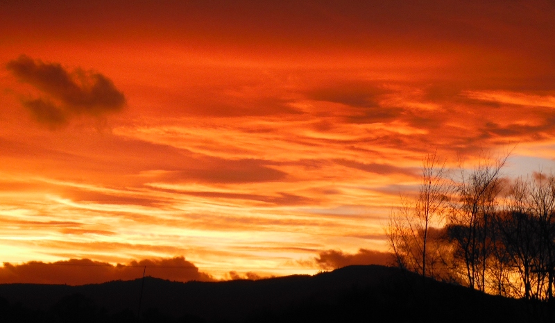  the sunset from along the road  