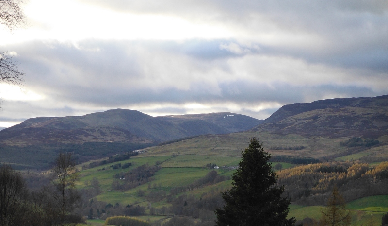  looking up to the mountains around Loch Turret 