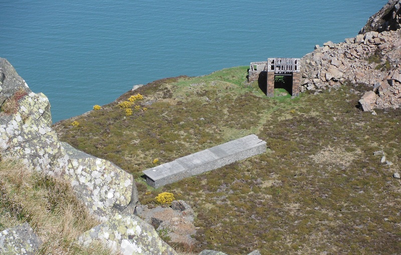  looking down on two buildings 