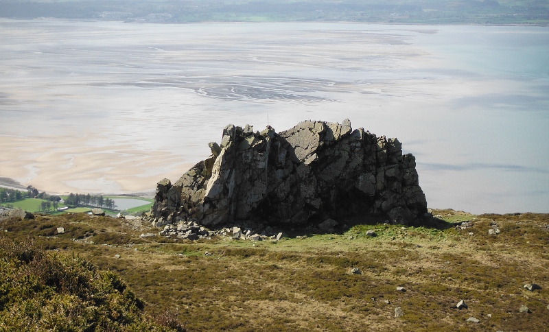  the rocky fang that sticks up above the tier 