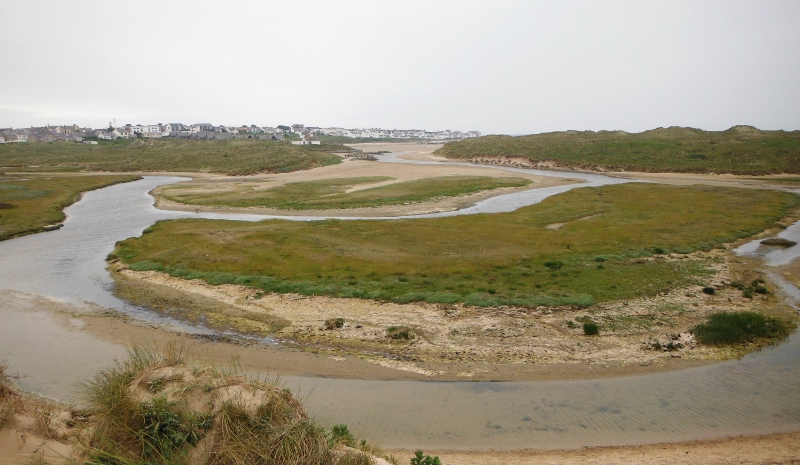  the river winding through the dunes 