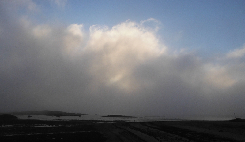  the islands dissappearing into the fog 