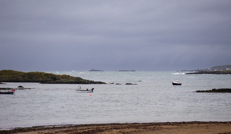  looking across a windy sea to Ynysoedd Gwylanod 