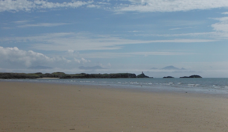  looking along the beach to Llanddwyn Island and the Lleyn Peninsula 