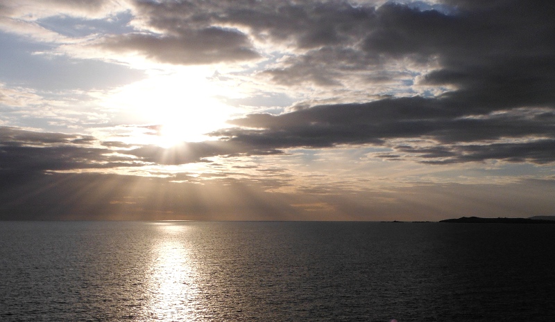  shafts of sunshine over the sea 