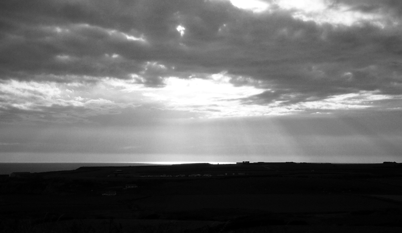  shafts of sunshine over the sea 