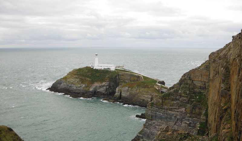  looking down on South Stack lighthouse 